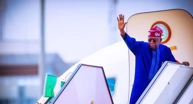 President Tinubu Departs for France Ahead of the AU Summit in Addis Ababa
