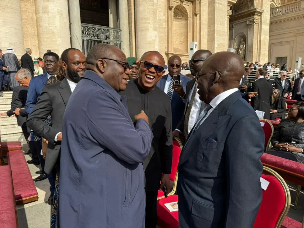Tinubu meets with Peter Obi, Fayemi at Pope Leo XIV’s inauguration