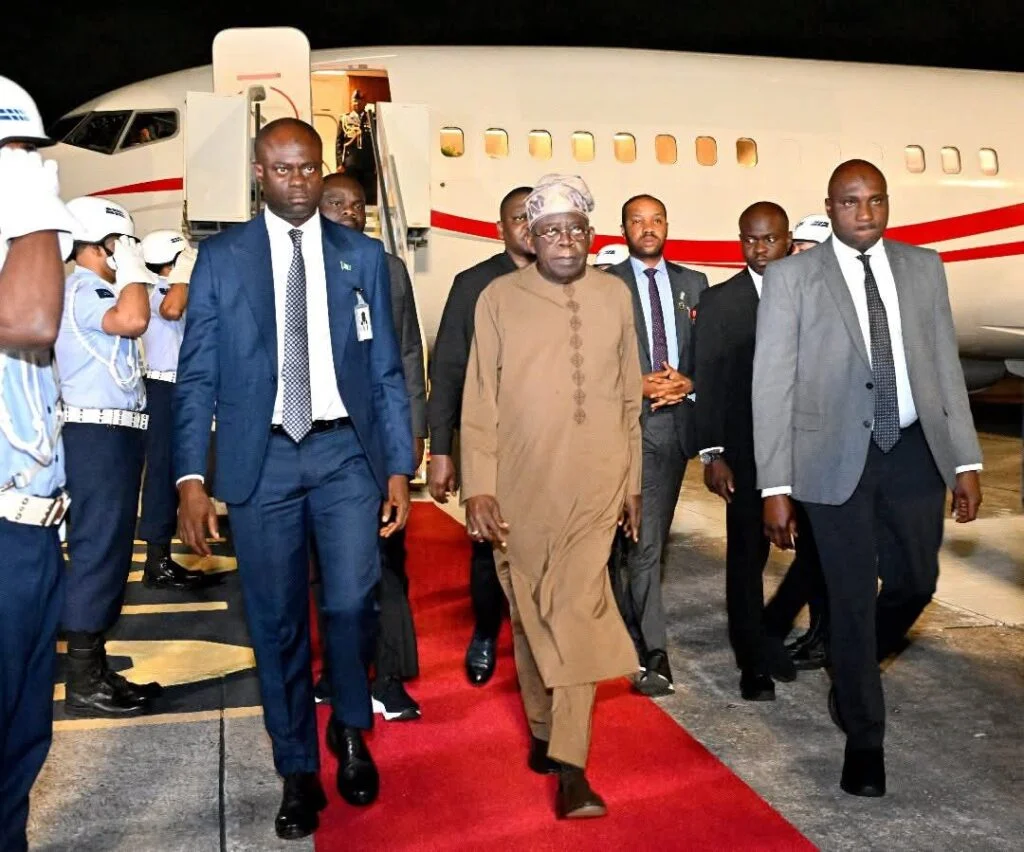 Tinubu arrives Brazil for BRICS summit