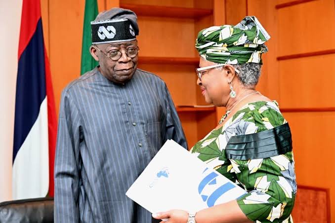 President Tinubu receives Ngozi Okonjo-Iweala, WTO DG Applauds Tinubu For Stabilising Economy