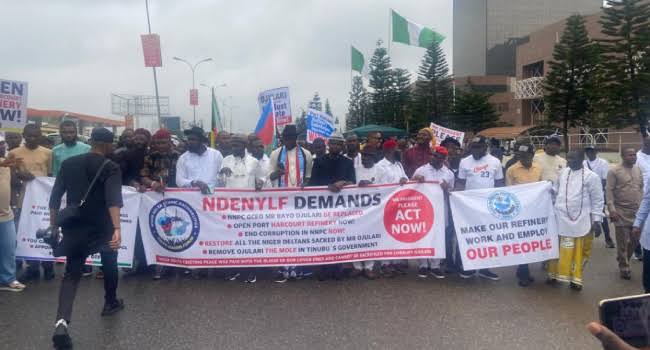Niger Delta Youths Protest, Barricade NNPCL Towers