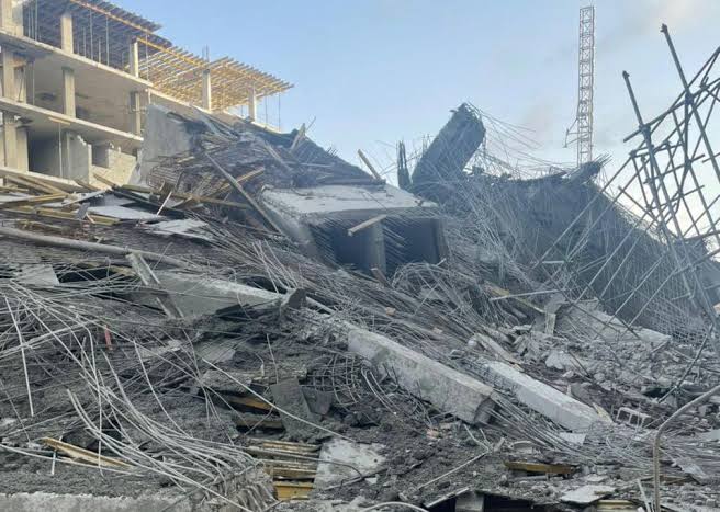 Many trapped as three-storey building under construction collapses in Lagos