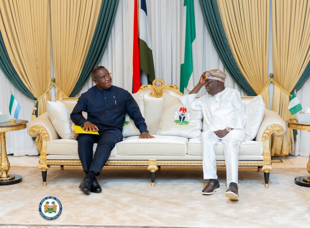 Tinubu hosts Sierra Leone president Julius Bio in Aso Rock