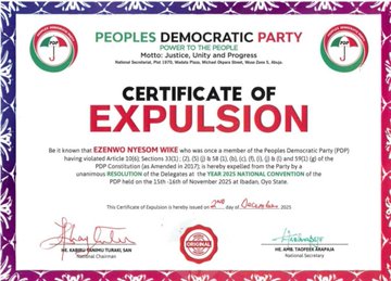 PDP Issues Expulsion Certificates To Wike, Fayose, Anyanwu, Others