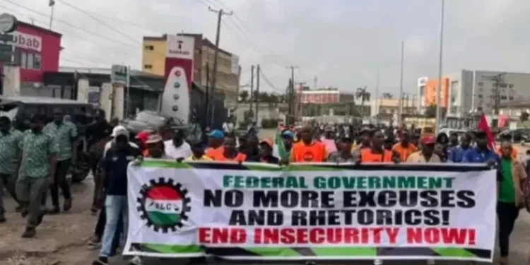 NLC members protest in Lagos, Abuja over ‘nationwide’ insecurity