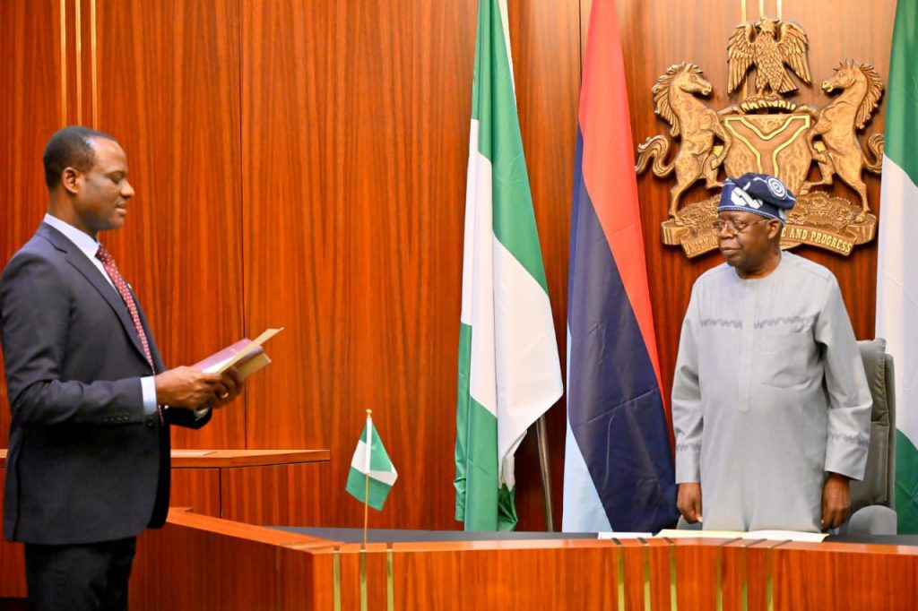 President Tinubu Swears In Oyedele as Minister of State for Finance