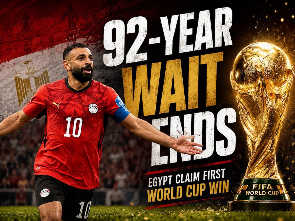 Egypt secure their first-ever FIFA World Cup victory in 92 years