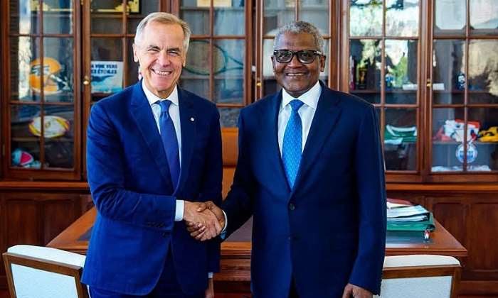 Dangote meets Canadian PM Mark Carney to advance Canada-Africa trade and investment