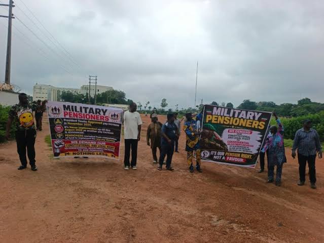 Retired military officials protest in Abuja, demand pension adjustment