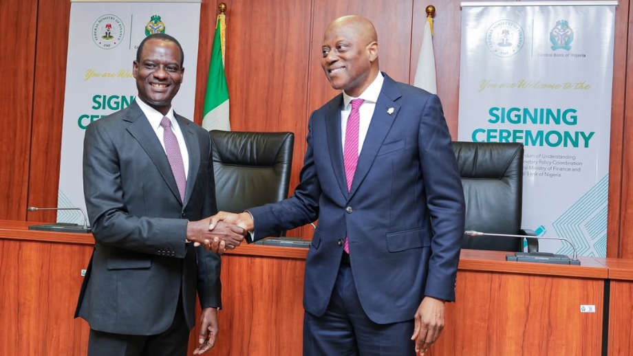 Finance Ministry, CBN Sign MoU to Strengthen Fiscal and Monetary Policy Coordination