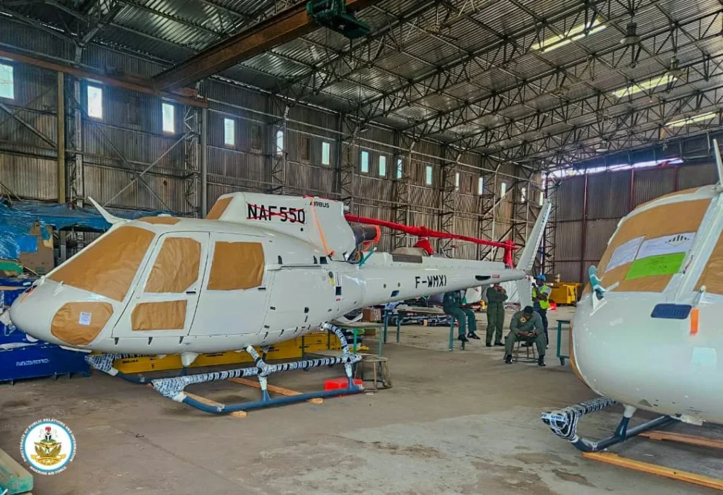 NAF receives five New Helicopters to boost Air Operations against terrorists, bandits